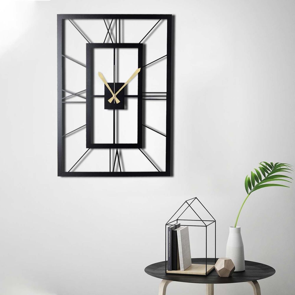 Decorative metal wall clock November XL, colour: black slika 2