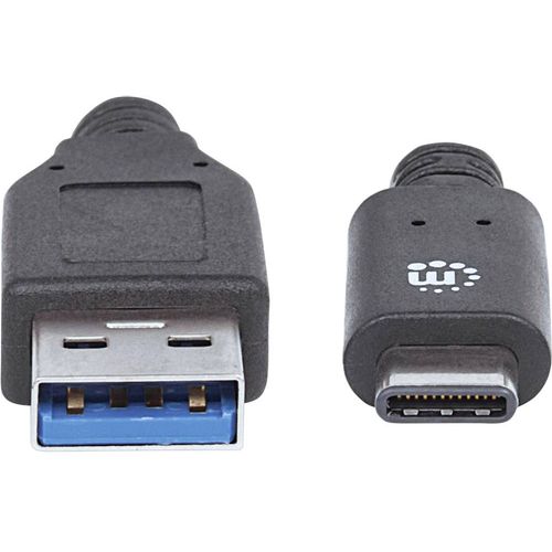 Manhattan USB kabel USB 3.2 gen.2 (USB 3.1 gen.2) USB-C® utikač, USB-A utikač 0.50 m crna  354639 slika 3