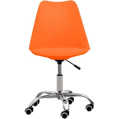 Uredske stolice od umjetne kože 2 kom narančaste slika 3