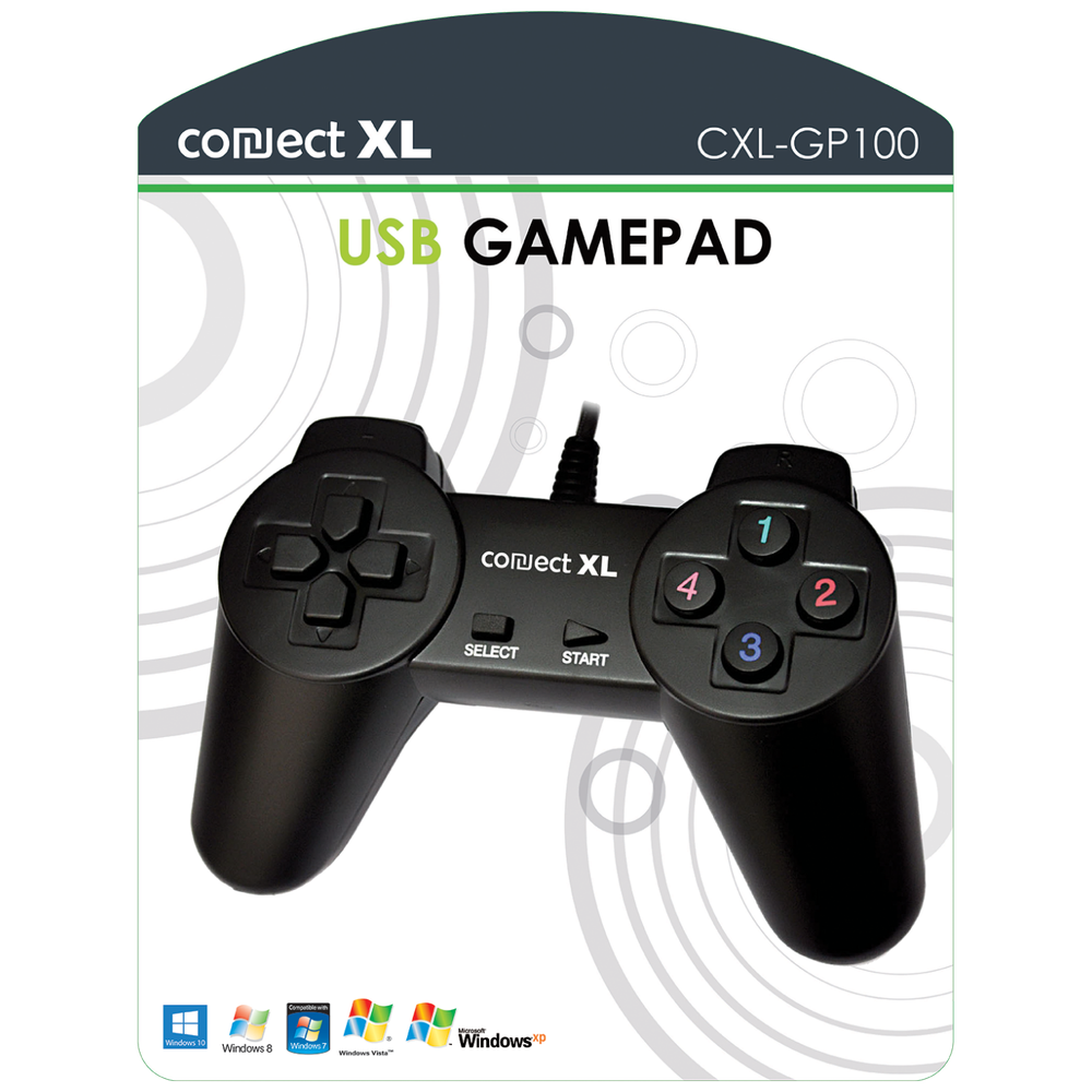 Connect XL Gamepad za PC, 14 tipki/tastera (8-way), konekcija USB - CXL-GP100 slika 1