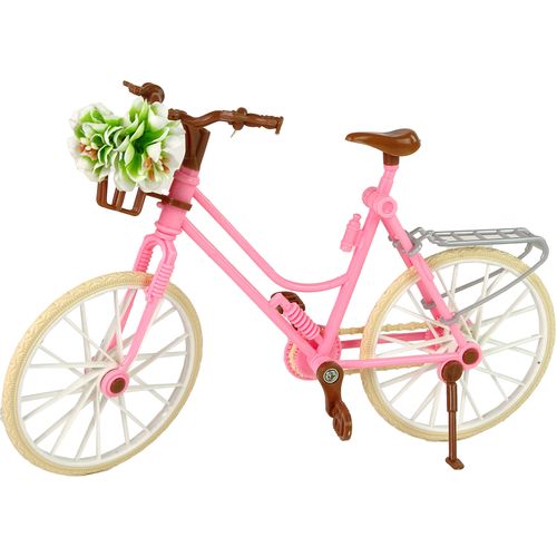 Lutka Emily s roza biciklom i kacigom slika 3