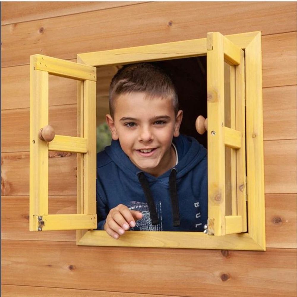 Kinder Home Drvena kućica za djecu sa pješčanikom i toboganom slika 20