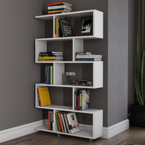 Elif - White White Bookshelf slika 2