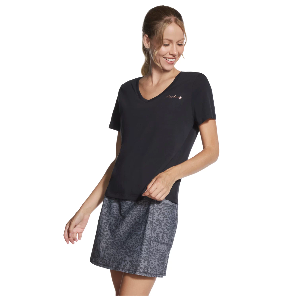 Skechers signature v-neck tee TP167-BLK slika 2