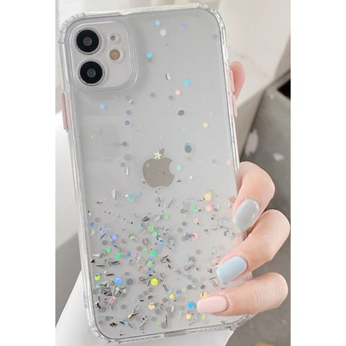 MCTK6-IPHONE 13 Mini * Furtrola 3D Sparkling star silicone Transparent (139) slika 1