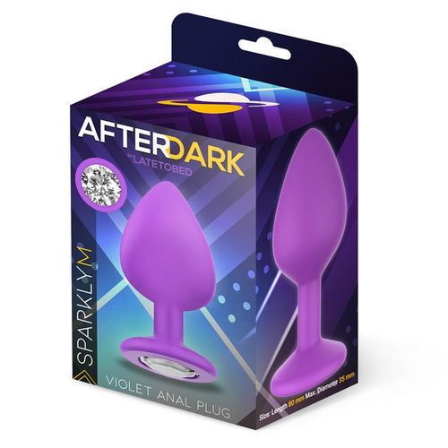 Afterdark Sparkly Butt Plug Violet M slika 4