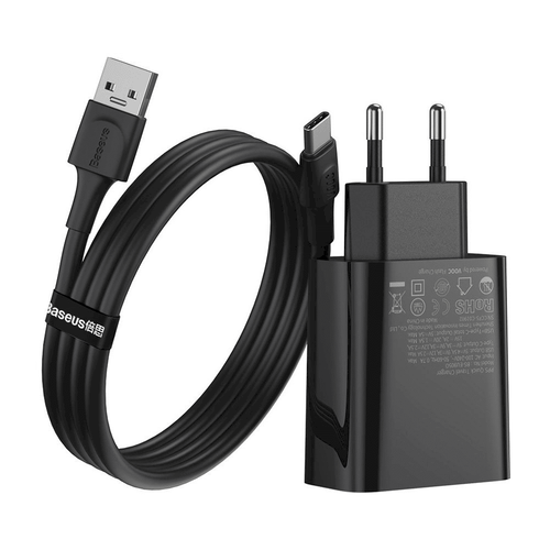 Baseus Speed ​​​​PPS VOOC TZCCFS-H01 AC punjač USB / USB-C / 4.5A / QC 4.0 / PD 3.0 crni slika 2