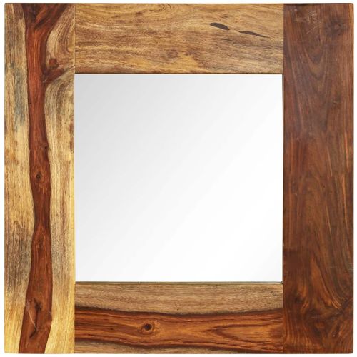 Ogledalo od masivnog drva šišama 50 x 50 cm slika 2