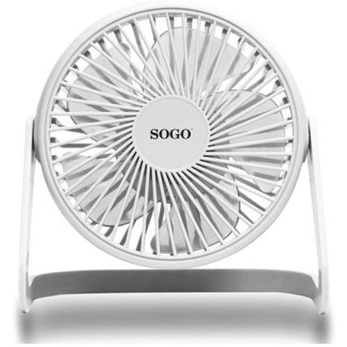 SOGO Mini ventilator, USB, 5", 5W, bijeli slika 1
