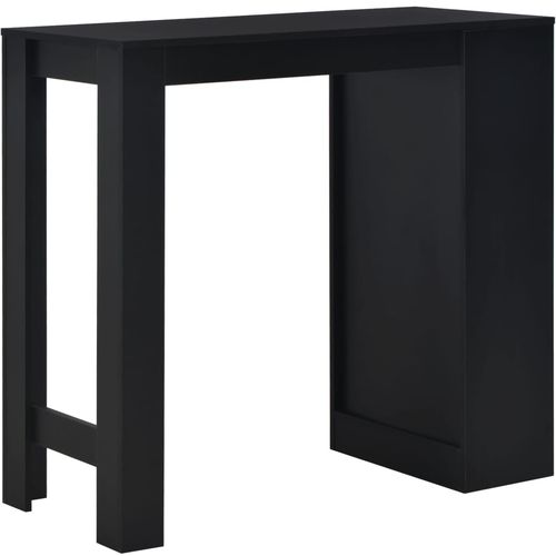 Barski stol s policom crni 110 x 50 x 103 cm slika 15