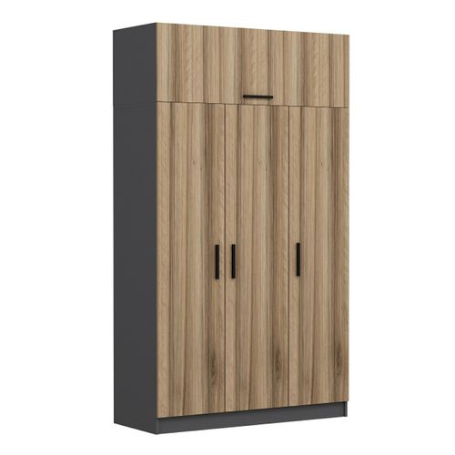 Woody Fashion Garderoba, Minar 3 Kapak 2 Çekmece 255 - Dore, Anthracite slika 4