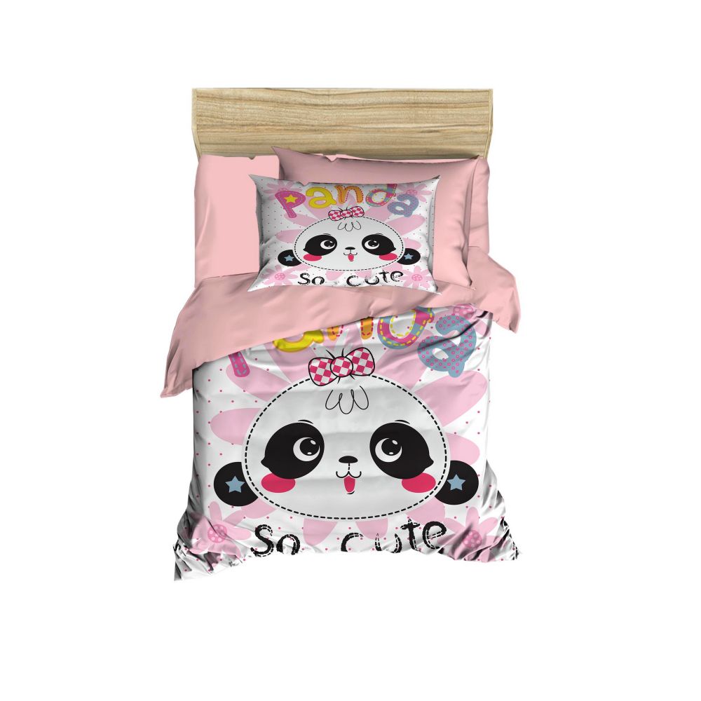 Set posteljine za bebe PH154 u prahu bijelo-rozi slika 1