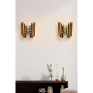 Lampa na zidu 210-LK2 boja orahovog drveta  - izložbeni artikl (oštećenja ambalaža)