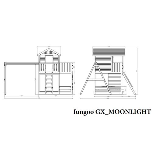 Fungoo set MOONLIGHT - drveno dječje igralište slika 6