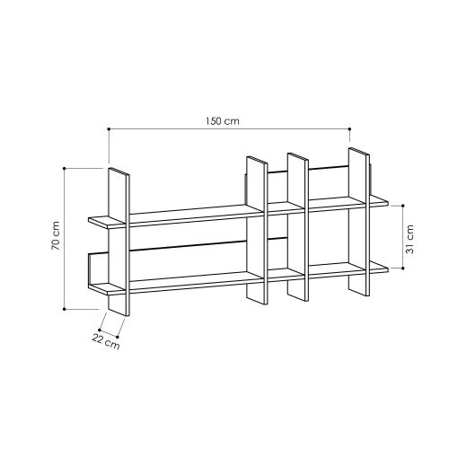 Beads - White White Wall Shelf slika 3