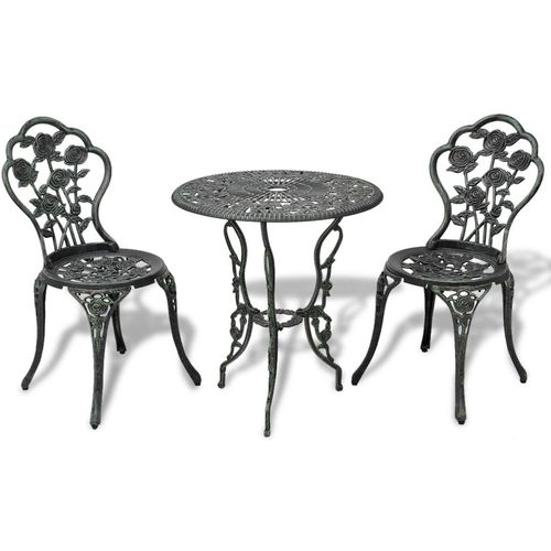 3-dijelni bistro set od lijevanog aluminija zeleni slika 12