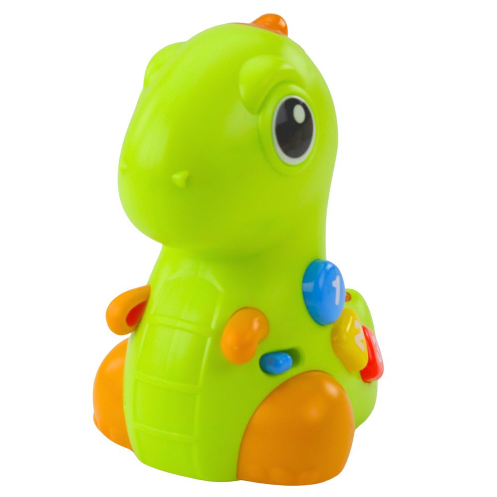 Interaktivna igračka za malu djecu Dinosaur na kotačima sa svjetlima i zvukovima slika 2