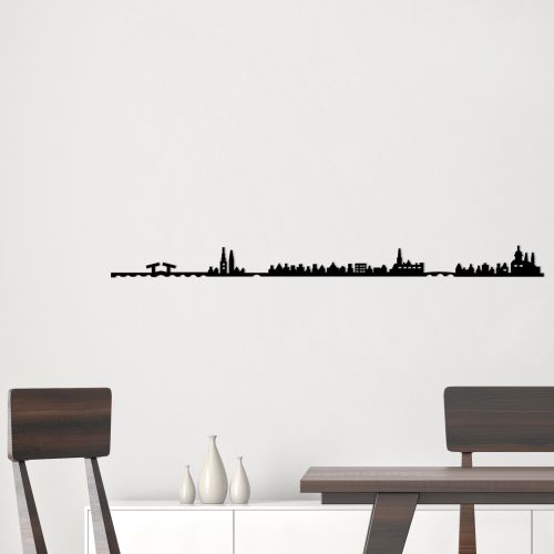 Wallity Metalna zidna dekoracija, Amsterdam Skyline slika 3