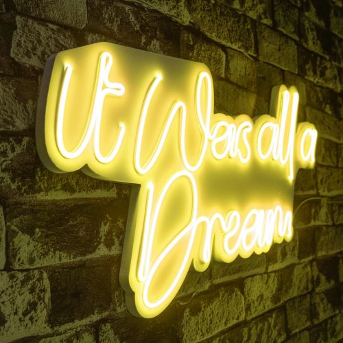 Wallity Ukrasna plastična LED rasvjeta, It was all a Dream - Yellow slika 7