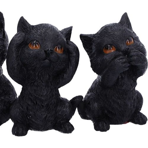 NEMESIS NOW THREE WISE KITTIES 8.8CM slika 5