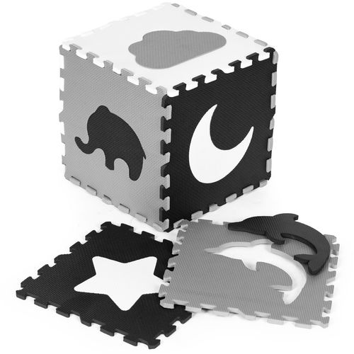 Ecotoys edukativna puzzle podloga za igru crno-bijela 25kom. slika 5