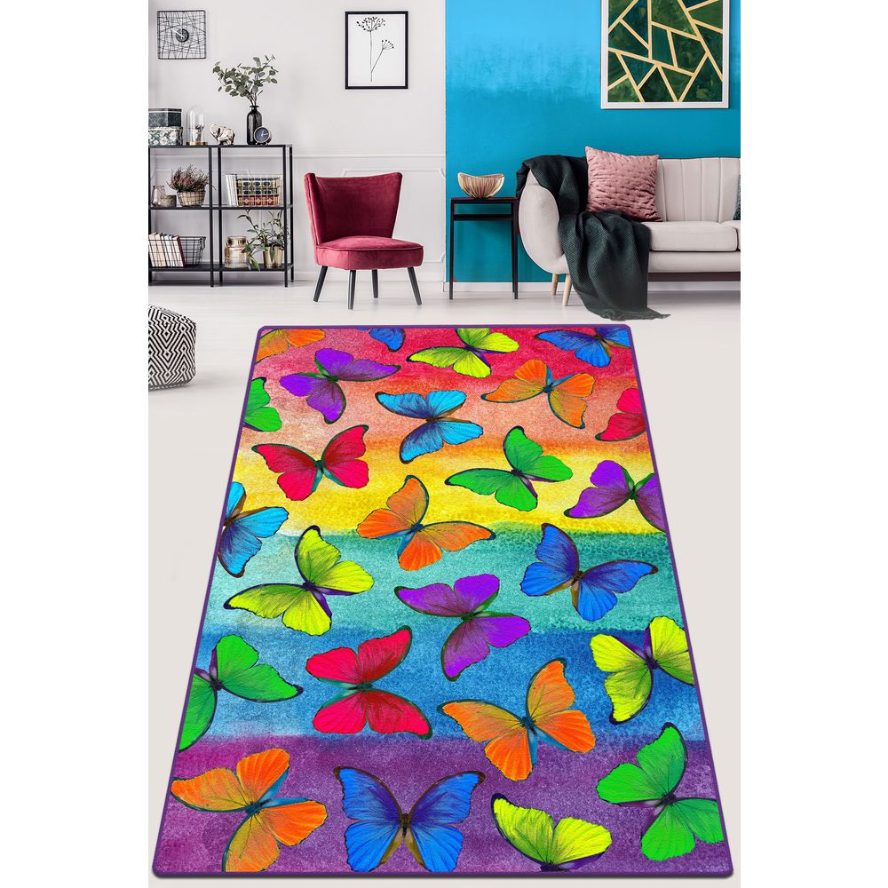 Šareni Tepih Colorato Farfalle Djt Multicolor (80 x 100 cm) slika 1