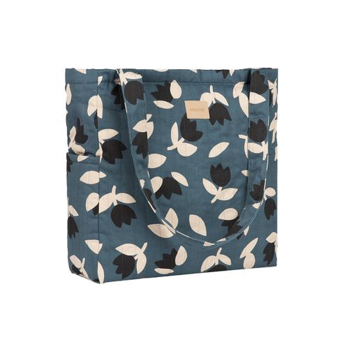 Nobodinoz Hyde Park Tote Torba Blue Black Tulips slika 3