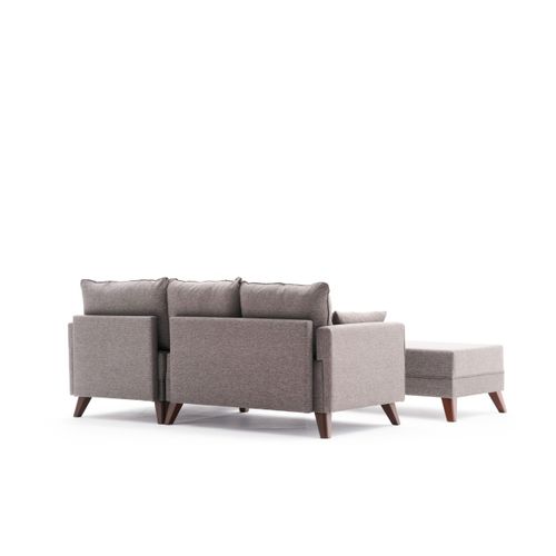 Atelier Del Sofa Kutna garnitura na razvlačenje, Smeđa, Bella Mini Corner Sofa Right - Brown slika 7