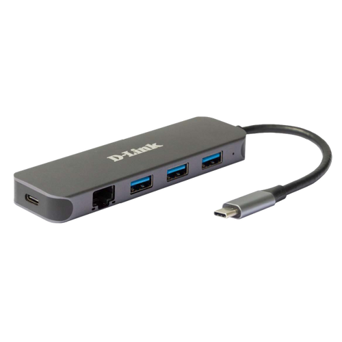  D-Link USB HUB DUB-2334 5in1 USB-C - USB3.0x3/GLAN/PD slika 1