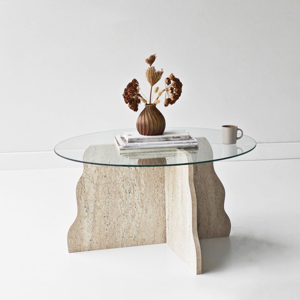 Kafa stol Butterfly – boje: travertin, proziran slika 5
