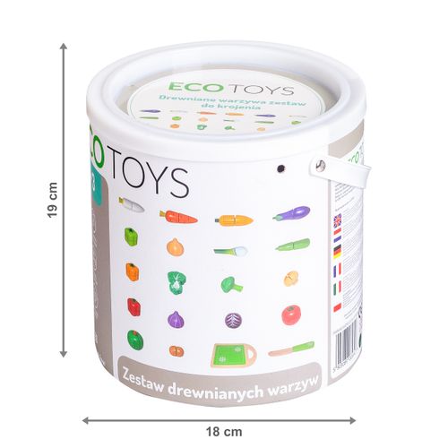 EcoToys Drveno Povrće za Rezanje - 20 Komada slika 5