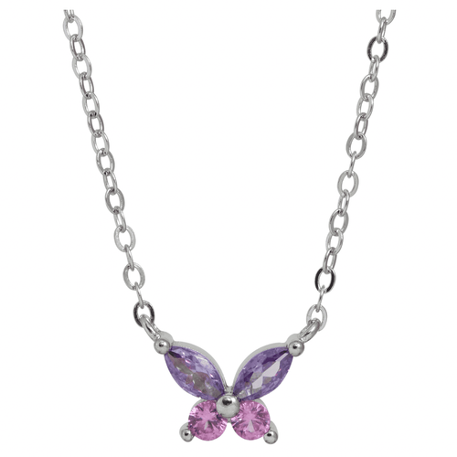 J&B Jewellery 925 Srebrna ogrlica Q5-Purple slika 1