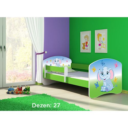 Deciji krevet ACMA II 180x80 + dusek 6 cm GREEN27 slika 1