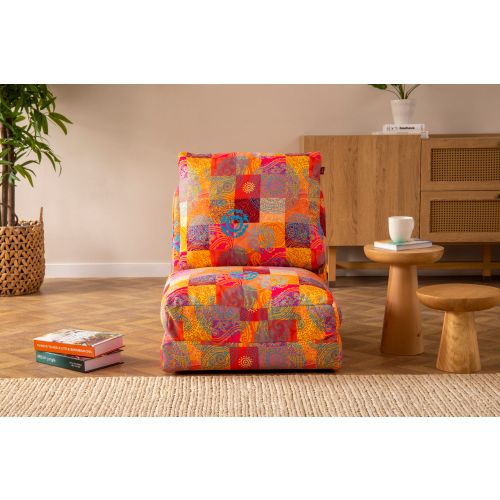 Taida 1 - Jednoseda Patchwork Multicolor Sofa na Razvlačenje slika 2