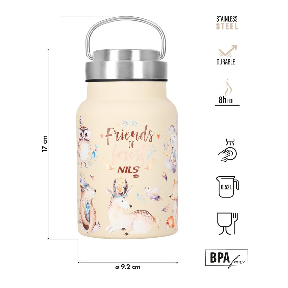 Nc3806 boca za vodu 520 ml čelična šumska nils kamp slika 2