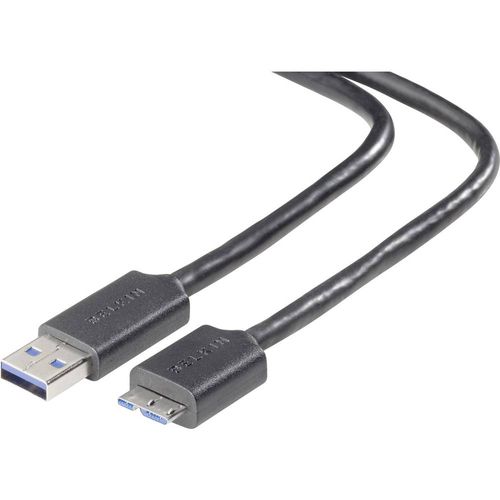 Belkin USB kabel USB 3.2 gen. 1 (USB 3.0) USB-A utikač, USB-Micro-B 3.0 utikač 1.80 m crna  F3U166BT1.8M slika 1