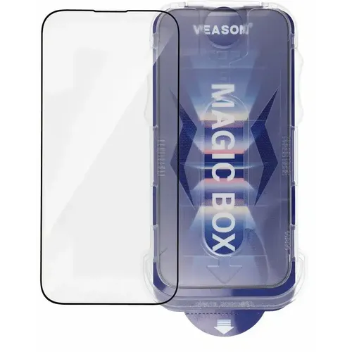 Kaljeno staklo 6D Pro Veason Easy-Install Glass – za iPhone 13 crno slika 5