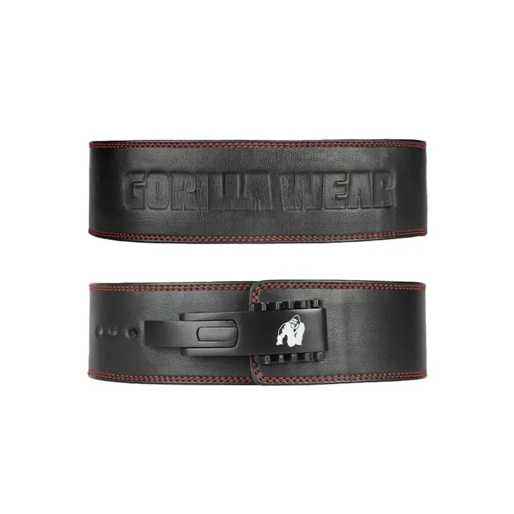 Gorilla Wear Premium kožni pojas sa kopčom/polugom 10cm, Crni slika 1