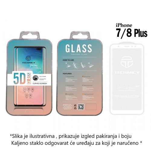 Kaljeno staklo Full Cover 5D za iPhone 7/8 Plus slika 1