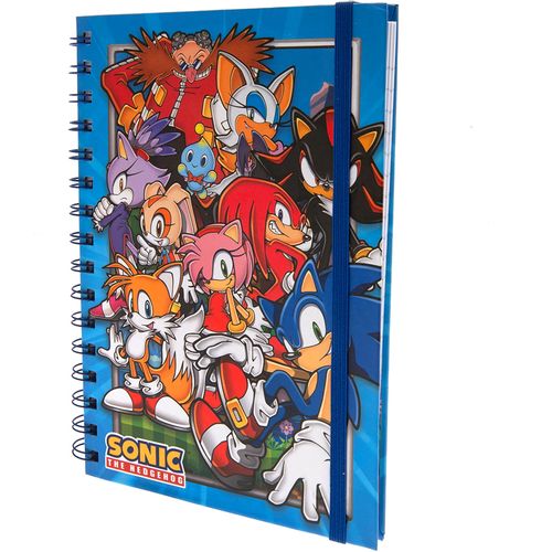 PYRAMID SONIC THE HEDGEHOG (GREEN HILL ZONE GANG) A5 WIRO NOTEBOOK slika 1