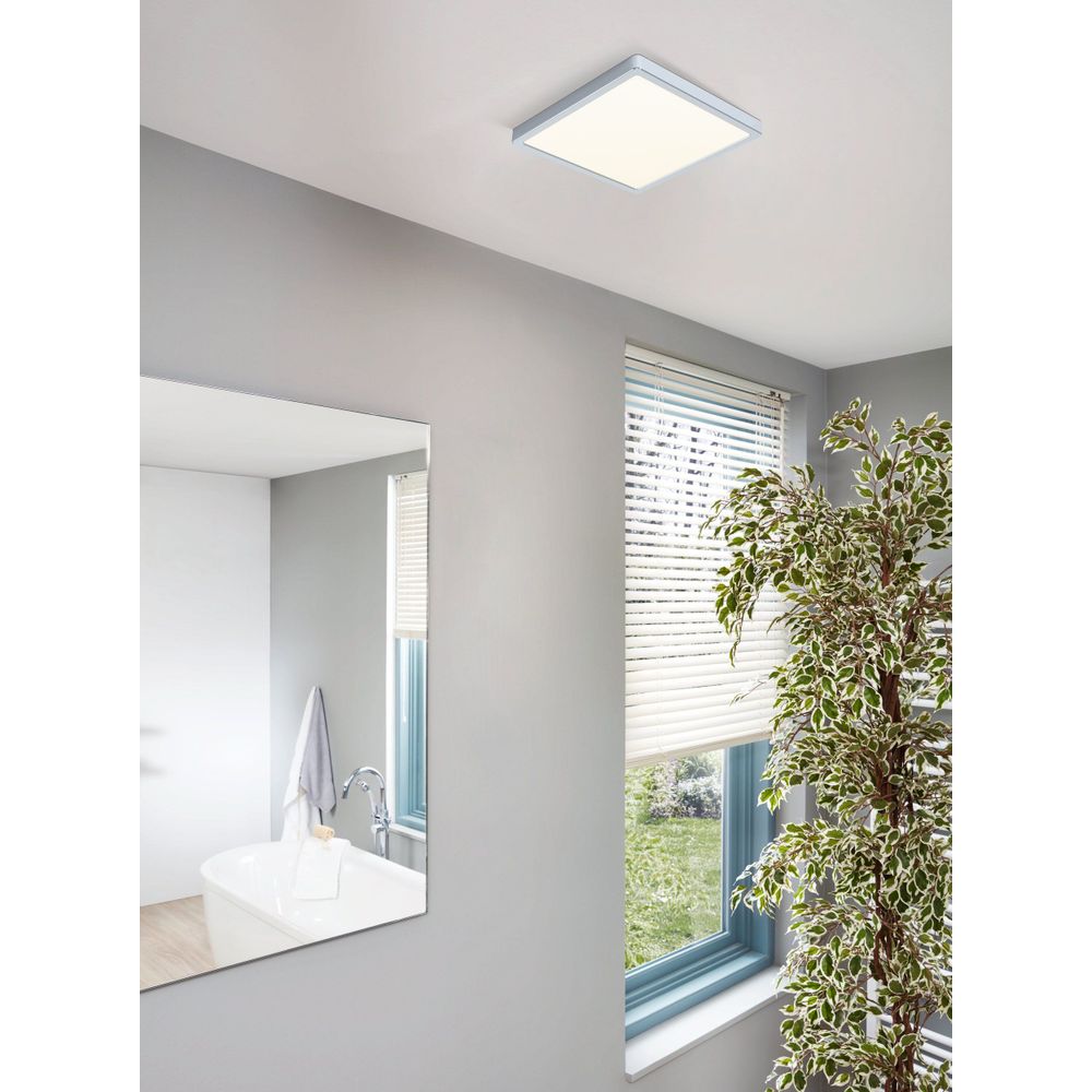 Eglo Fueva 5 nadgradna led, 20w, 2300lm, ip44, 285x285, bijela/krom/plastika  slika 8