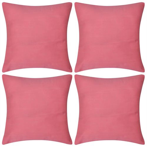 130936 4 Pink Cushion Covers Cotton 80 x 80 cm slika 4