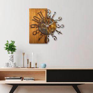 Wallity Ukrasni drveni zidni sat Wooden Clock 7-A