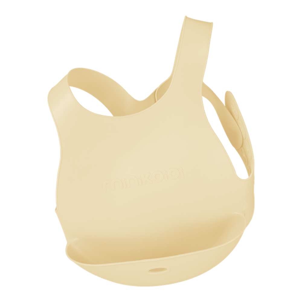 Minikoioi Silikonski siperak Flexi Bib, Žuti slika 1