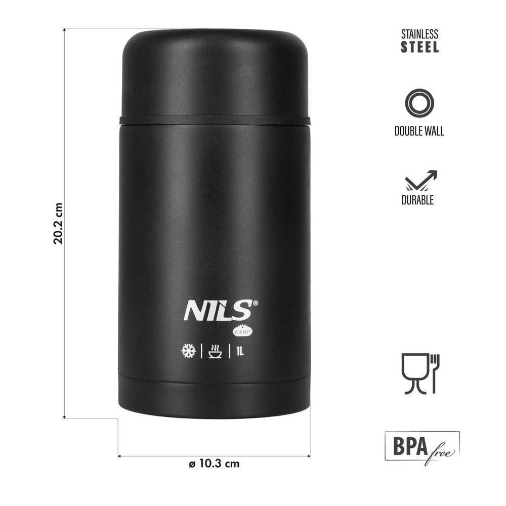 Nc3802 kutija za užinu 1000 ml crni nils camp slika 2