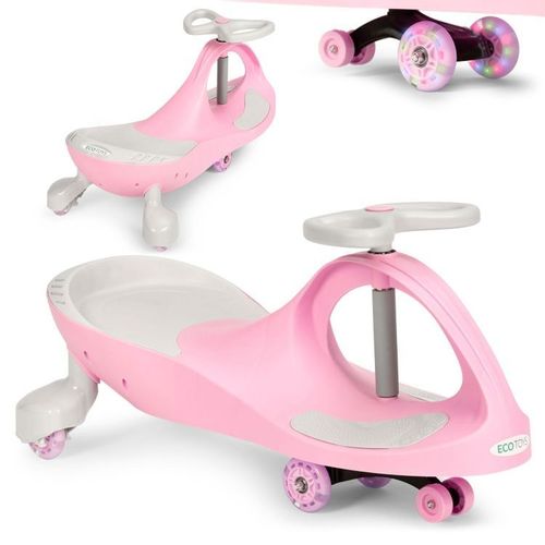 Ecotoys Wiggle Guralica Za Decu Led Točkovi Pink  slika 2