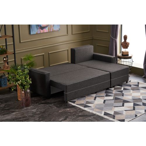 Atelier Del Sofa Kutna garnitura na razvlačenje, Antracit, Ece Right - Anthracite slika 4