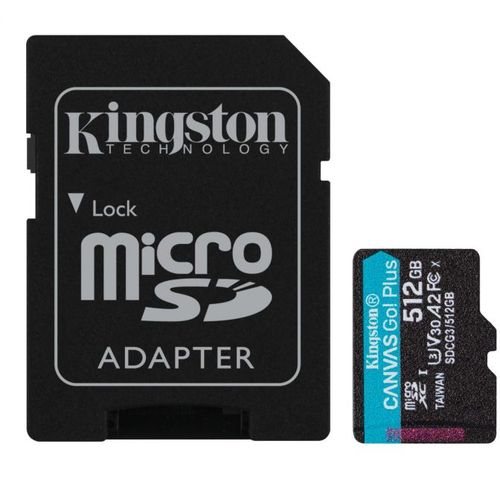 Memorijska kartica + adapter Kingston Canvas Go! Plus microSD 512GB slika 1