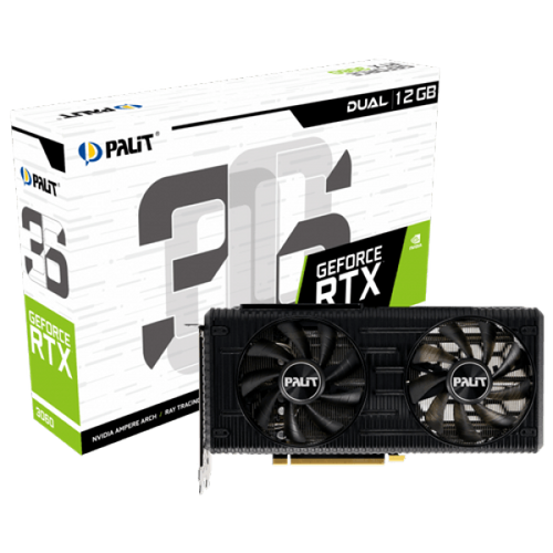 SVGA PCIE PALIT GeForce RTX 3060 Dual 12GB GDDR6 192-bit NE63060019K9-190AD slika 1