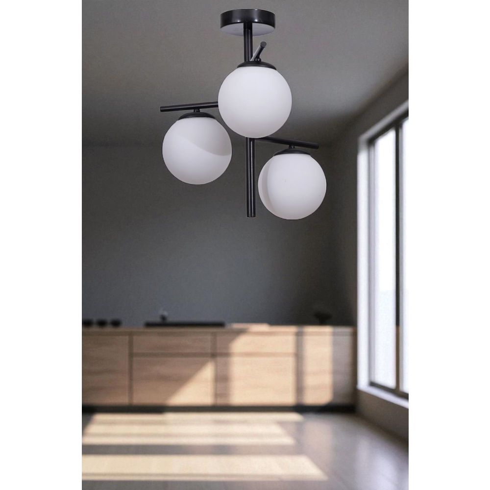 Opviq Luster 327, Bijela, Crna slika 1